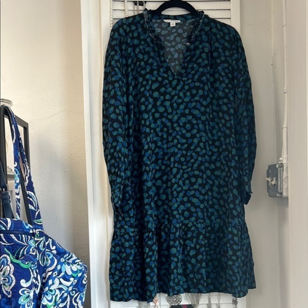 Elegant Teal and Black Women's Dress free assembly size M